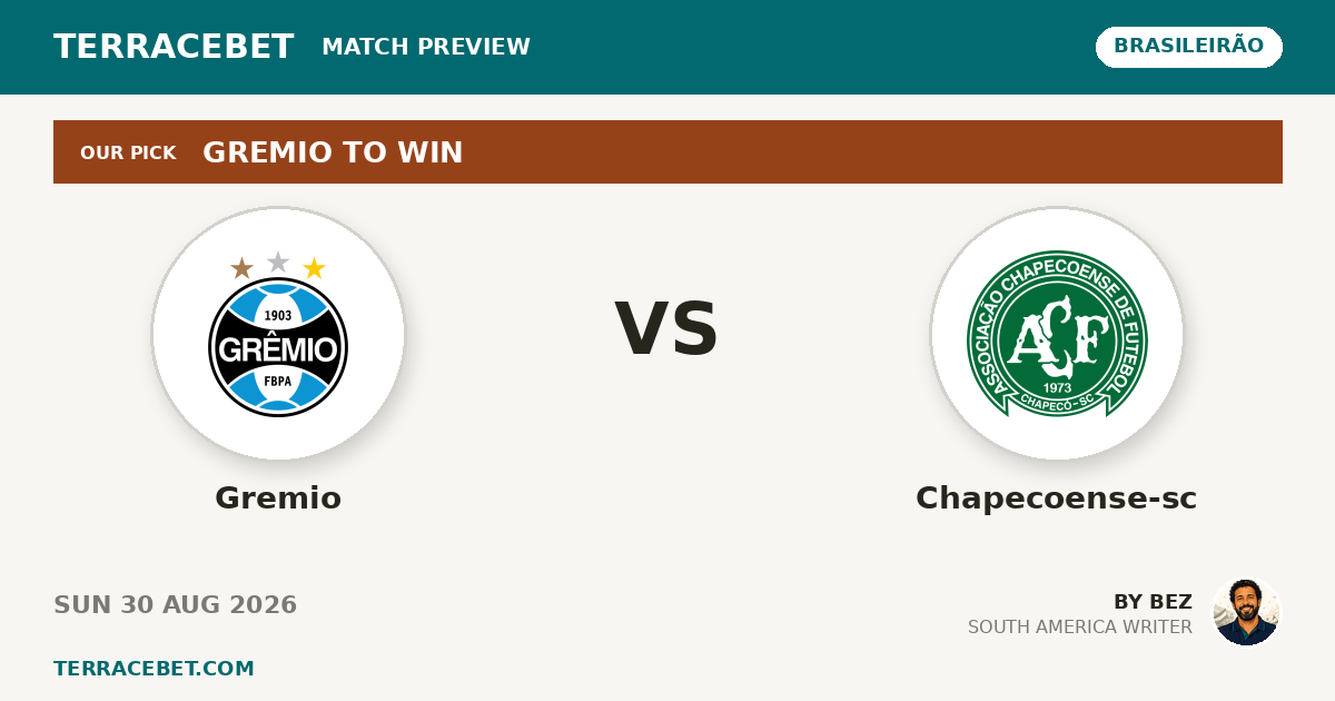 Gremio vs Chapecoense-sc preview by Bez for TerraceBet