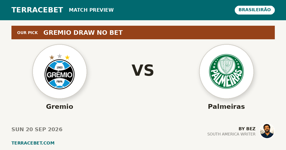 Gremio vs Palmeiras preview by Bez for TerraceBet