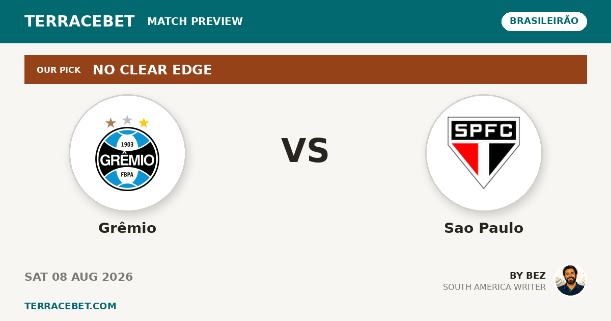 Grêmio vs Sao Paulo preview by Bez for TerraceBet