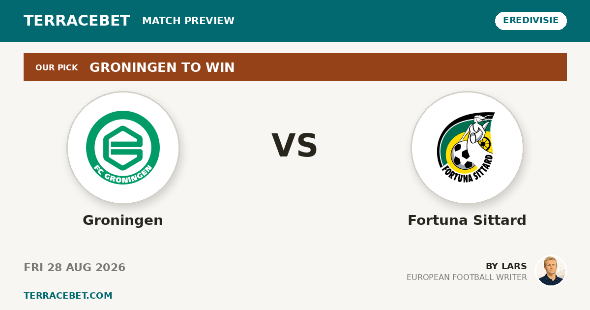 Groningen vs Fortuna Sittard preview by Lars for TerraceBet