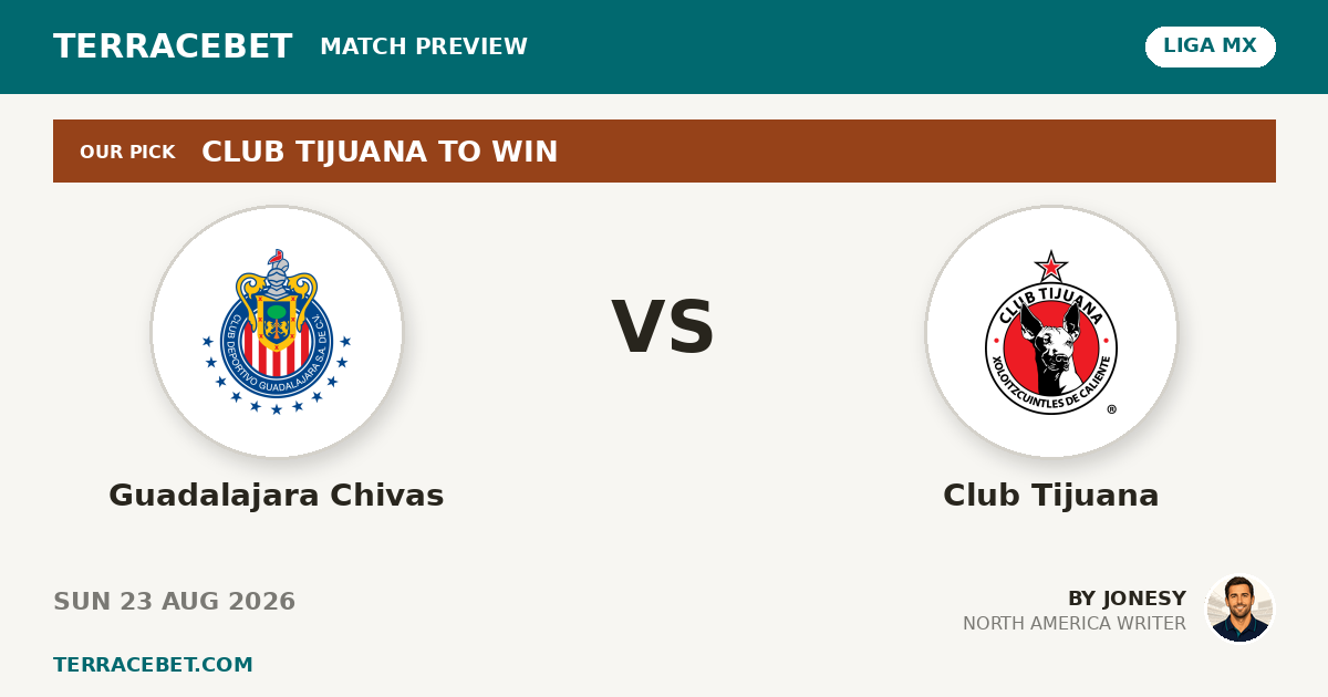 Guadalajara Chivas vs Club Tijuana preview by Jonesy for TerraceBet