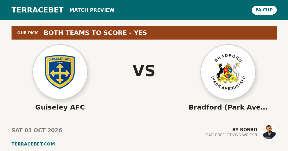 Guiseley AFC vs Bradford (Park Avenue) preview by Robbo for TerraceBet