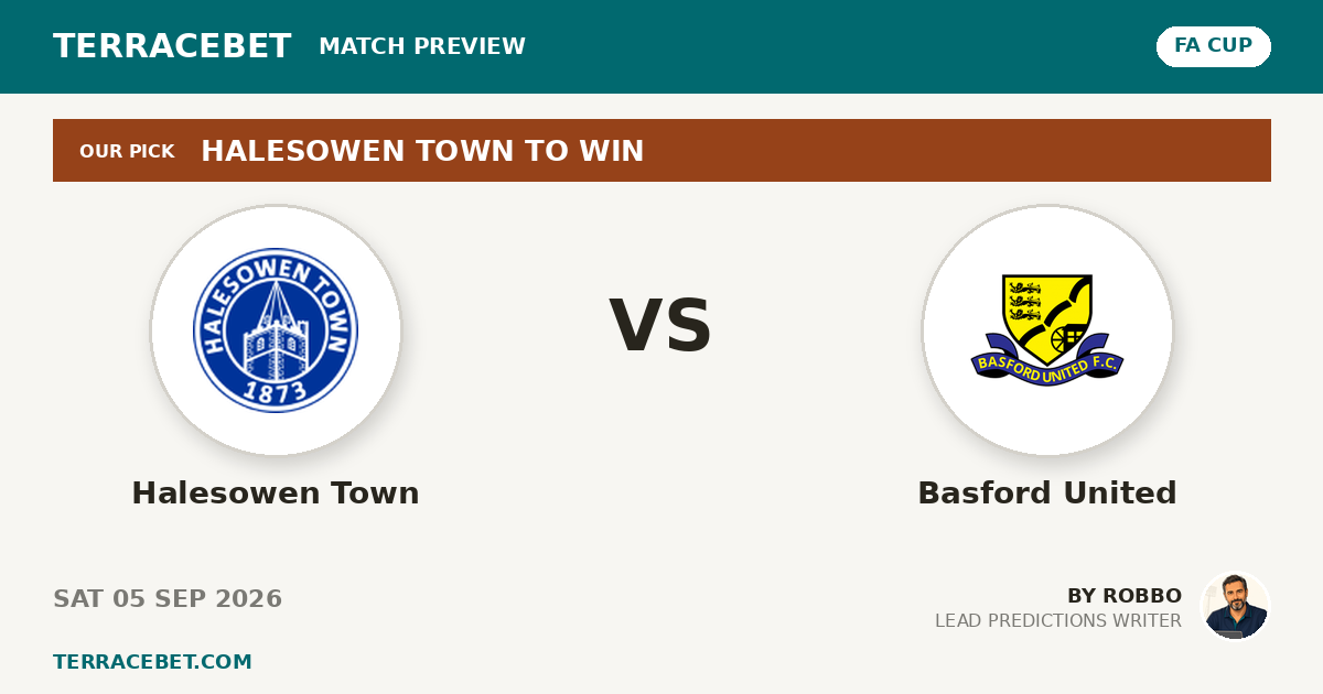 Halesowen Town vs Basford United preview by Robbo for TerraceBet