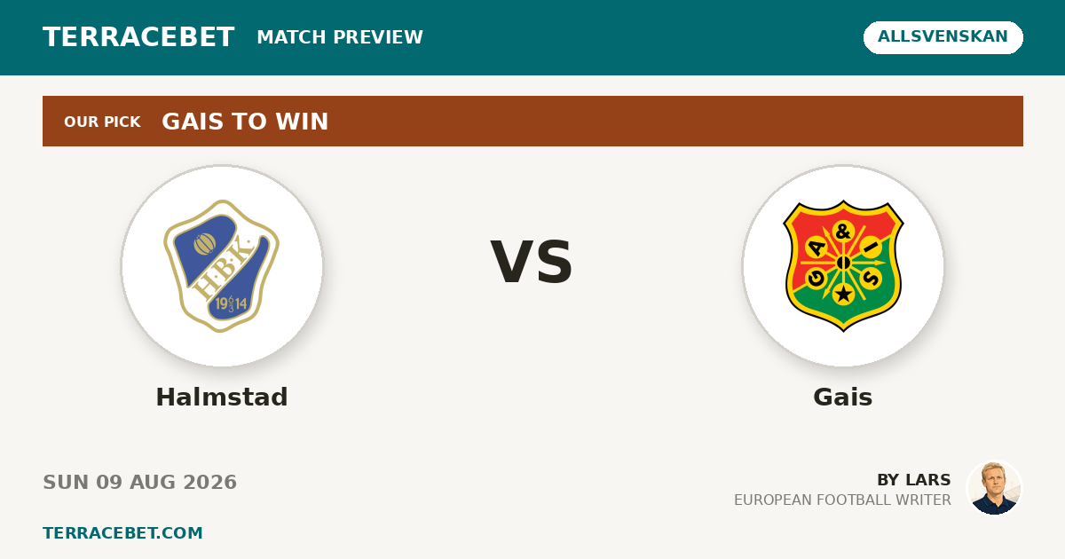Halmstad vs Gais preview by Lars for TerraceBet