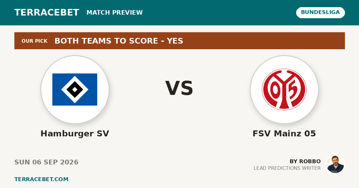 Hamburger SV vs FSV Mainz 05 preview by Robbo for TerraceBet