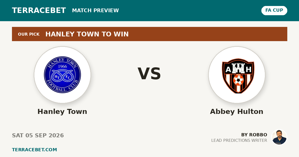 Hanley Town vs Abbey Hulton preview by Robbo for TerraceBet