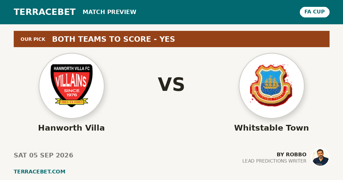 Hanworth Villa vs Whitstable Town preview by Robbo for TerraceBet