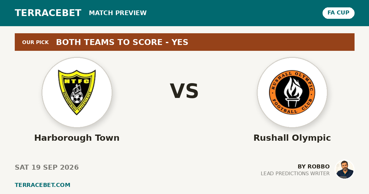 Harborough Town vs Rushall Olympic preview by Robbo for TerraceBet
