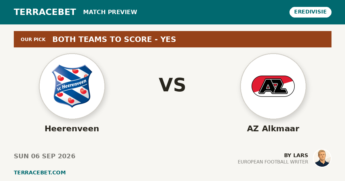 Heerenveen vs AZ Alkmaar preview by Lars for TerraceBet