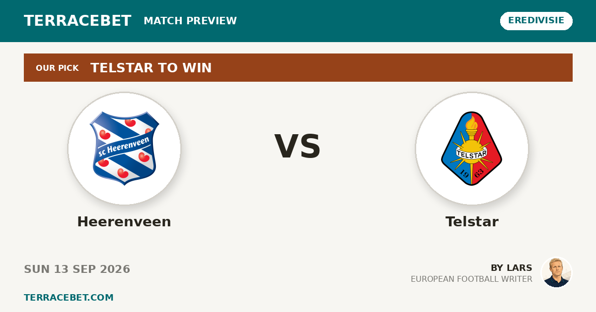 Heerenveen vs Telstar preview by Lars for TerraceBet