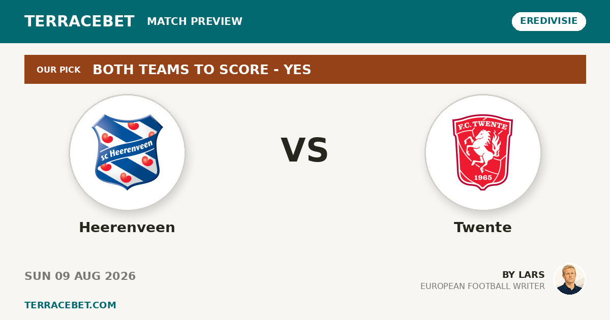 Heerenveen vs Twente preview by Lars for TerraceBet