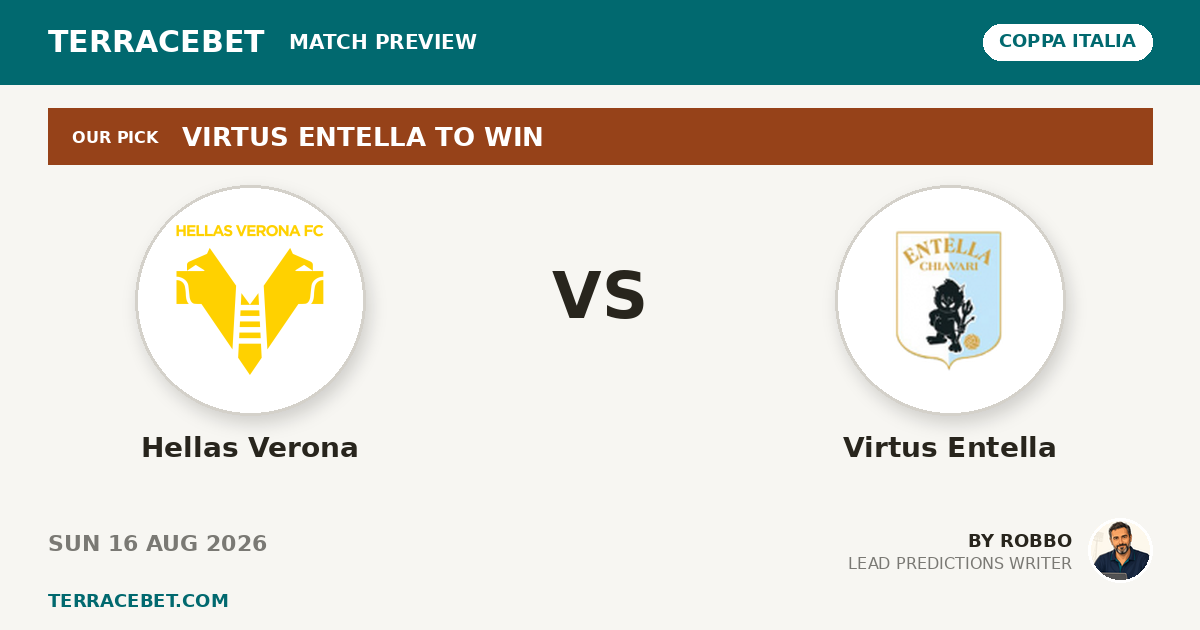 Hellas Verona vs Virtus Entella preview by Robbo for TerraceBet