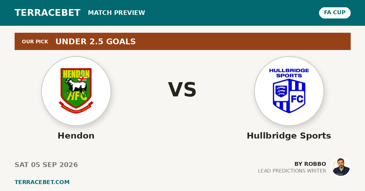 Hendon vs Hullbridge Sports preview by Robbo for TerraceBet
