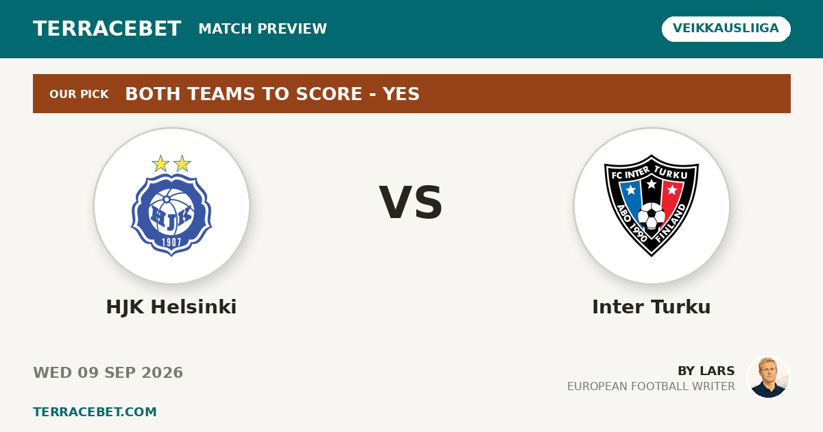 HJK Helsinki vs Inter Turku preview by Lars for TerraceBet