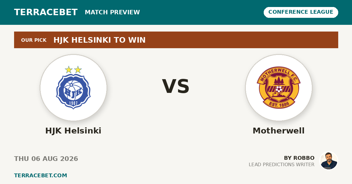HJK Helsinki vs Motherwell preview by Robbo for TerraceBet