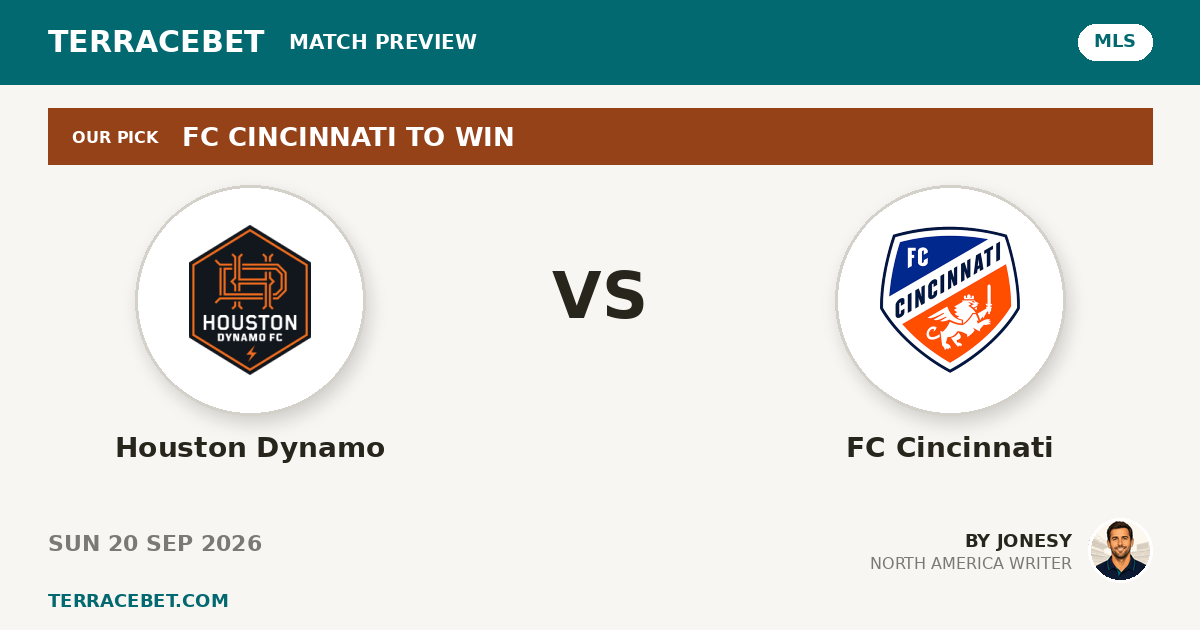 Houston Dynamo vs FC Cincinnati preview by Jonesy for TerraceBet