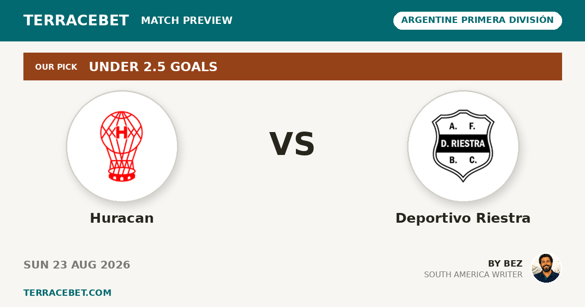 Huracan vs Deportivo Riestra preview by Bez for TerraceBet