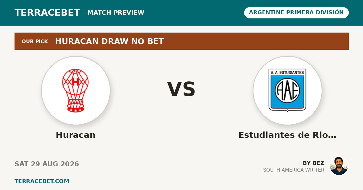 Huracan vs Estudiantes de Rio Cuarto preview by Bez for TerraceBet