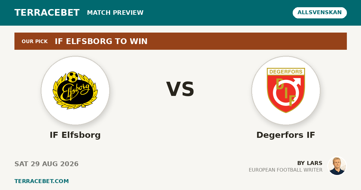 IF Elfsborg vs Degerfors IF preview by Lars for TerraceBet