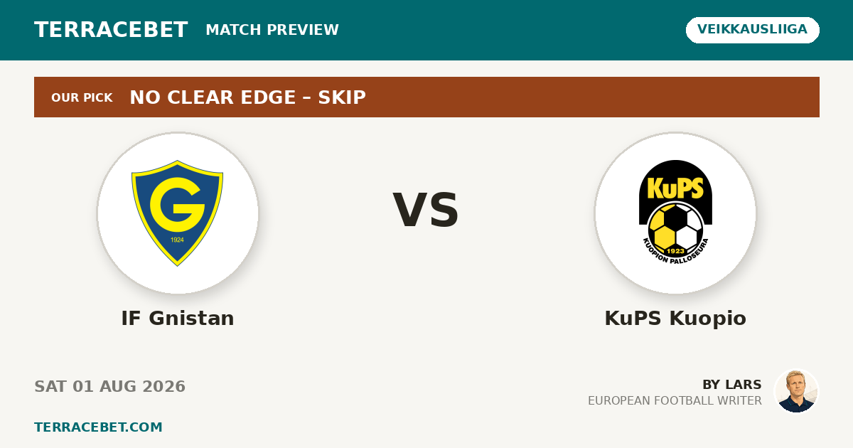 IF Gnistan vs KuPS Kuopio preview by Lars for TerraceBet