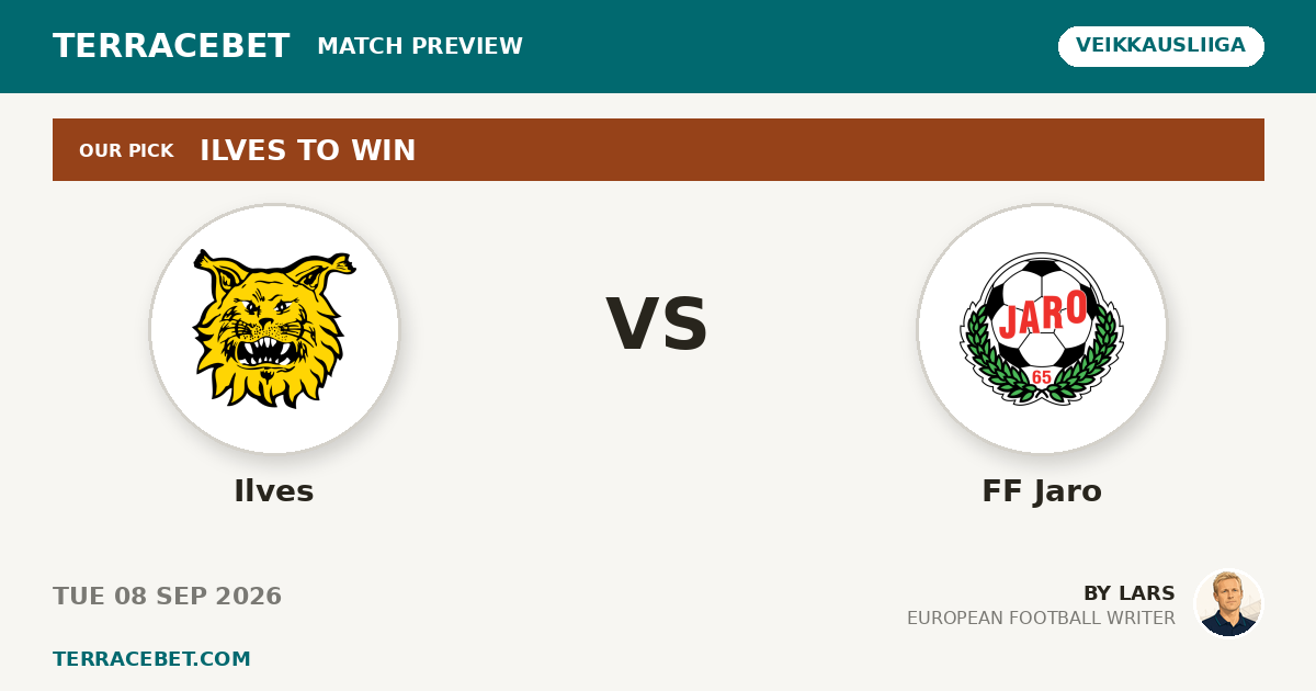 Ilves vs FF Jaro preview by Lars for TerraceBet