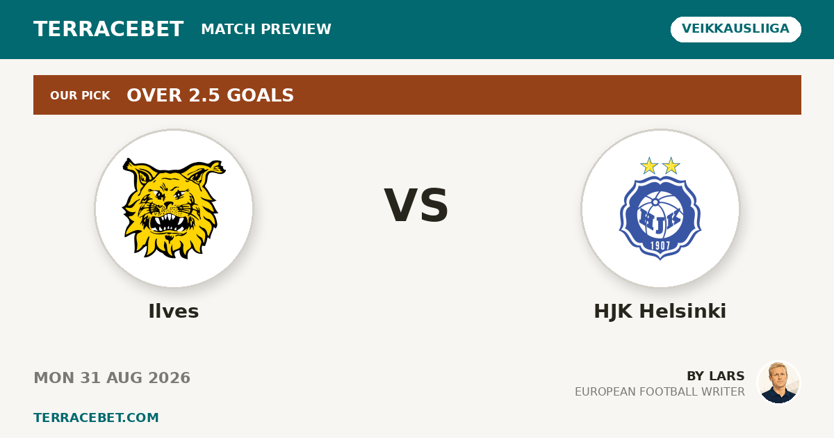 Ilves vs HJK Helsinki preview by Lars for TerraceBet