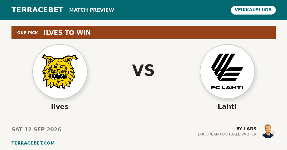 Ilves vs Lahti preview by Lars for TerraceBet