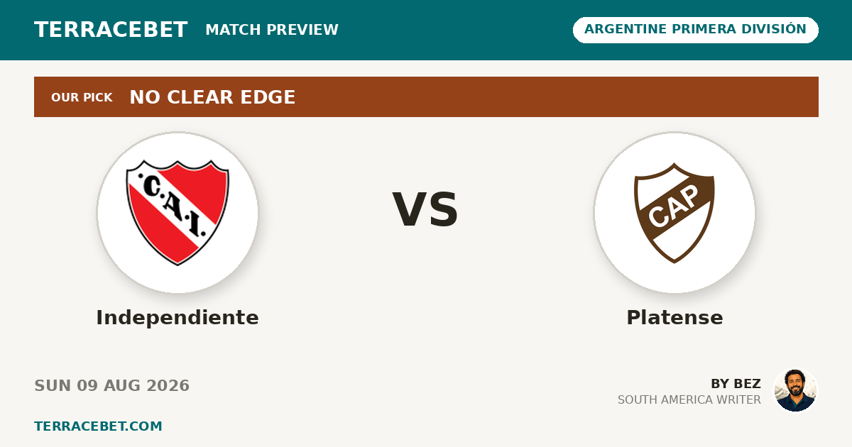 Independiente vs Platense preview by Bez for TerraceBet