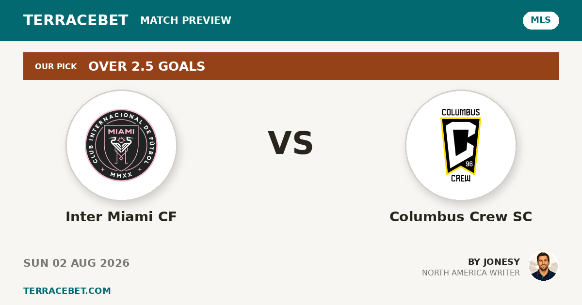 Inter Miami CF vs Columbus Crew SC preview by Jonesy for TerraceBet