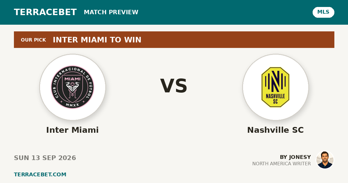 Inter Miami vs Nashville SC preview by Jonesy for TerraceBet