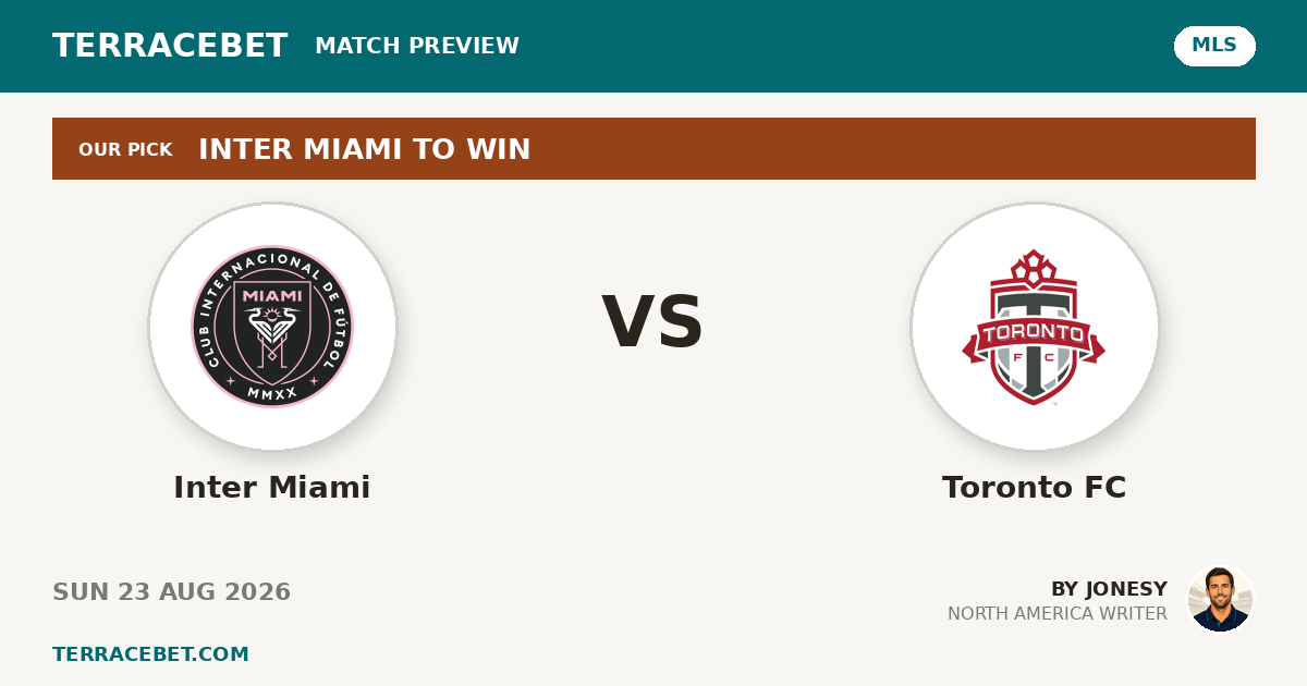 Inter Miami vs Toronto FC preview by Jonesy for TerraceBet
