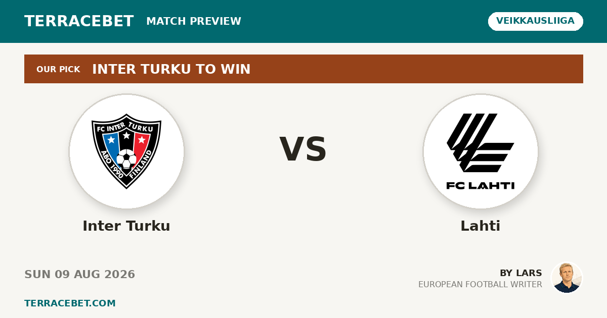 Inter Turku vs Lahti preview by Lars for TerraceBet