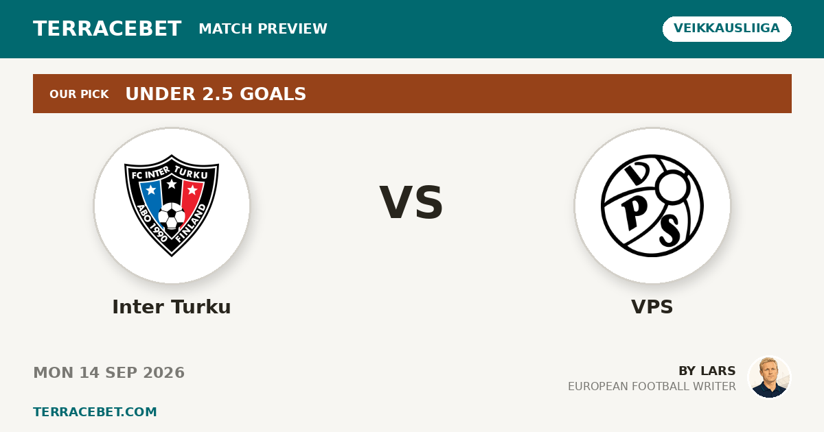 Inter Turku vs VPS preview by Lars for TerraceBet