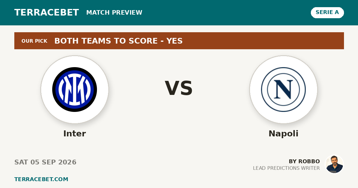 Inter vs Napoli preview by Robbo for TerraceBet