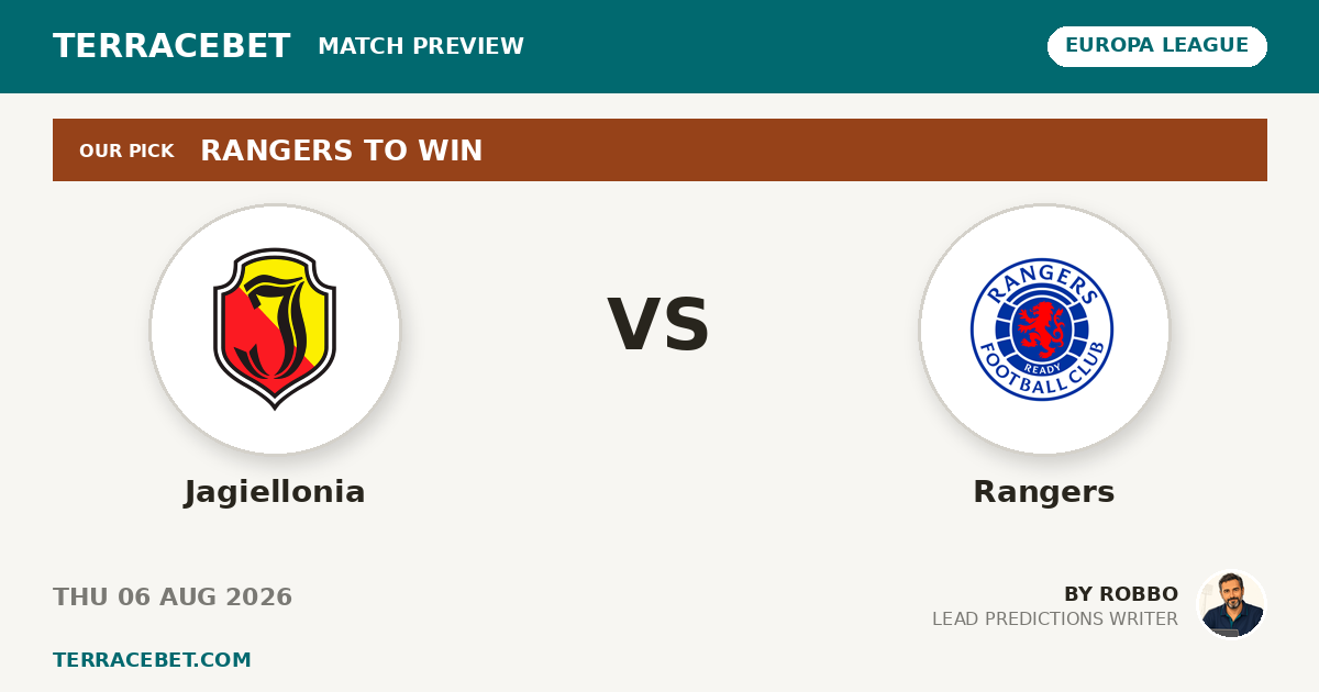Jagiellonia vs Rangers preview by Robbo for TerraceBet