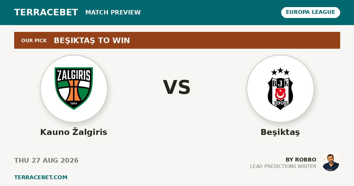 Kauno Žalgiris vs Beşiktaş preview by Robbo for TerraceBet