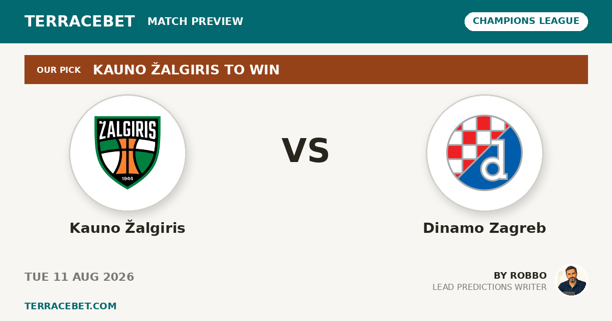 Kauno Žalgiris vs Dinamo Zagreb preview by Robbo for TerraceBet