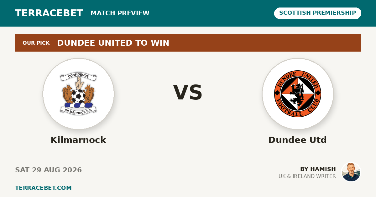 Kilmarnock vs Dundee Utd preview by Hamish for TerraceBet