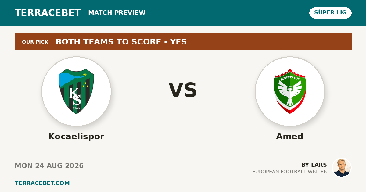 Kocaelispor vs Amed preview by Lars for TerraceBet