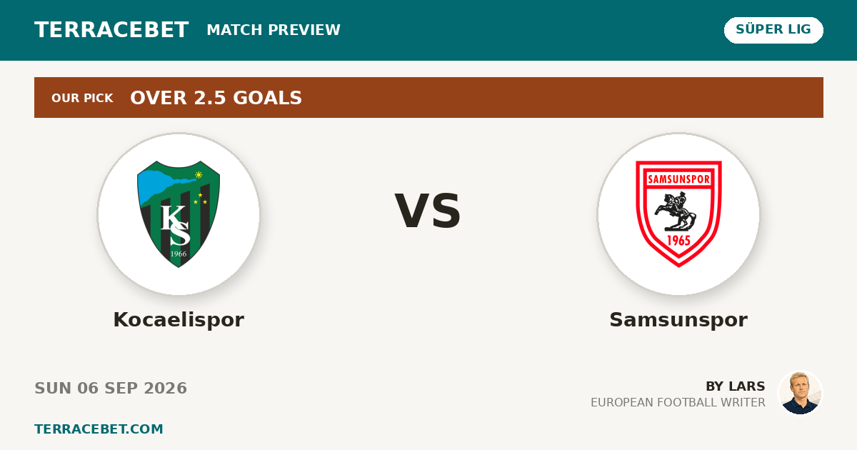 Kocaelispor vs Samsunspor preview by Lars for TerraceBet