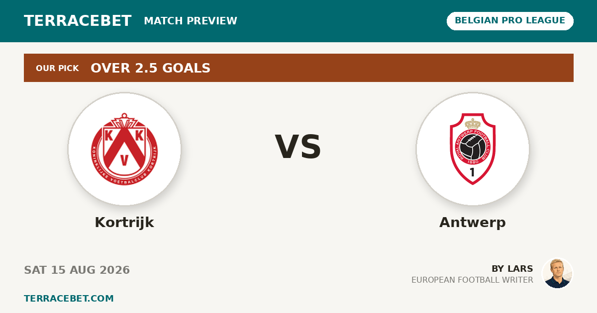 Kortrijk vs Antwerp preview by Lars for TerraceBet