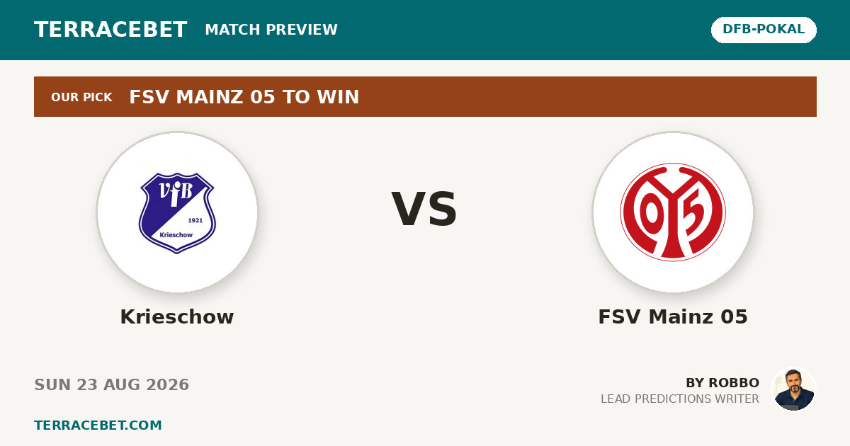 Krieschow vs FSV Mainz 05 preview by Robbo for TerraceBet