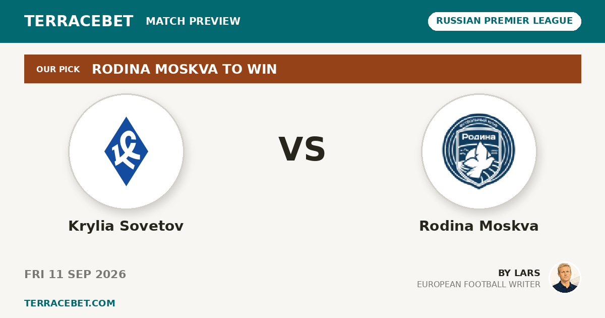Krylia Sovetov vs Rodina Moskva preview by Lars for TerraceBet