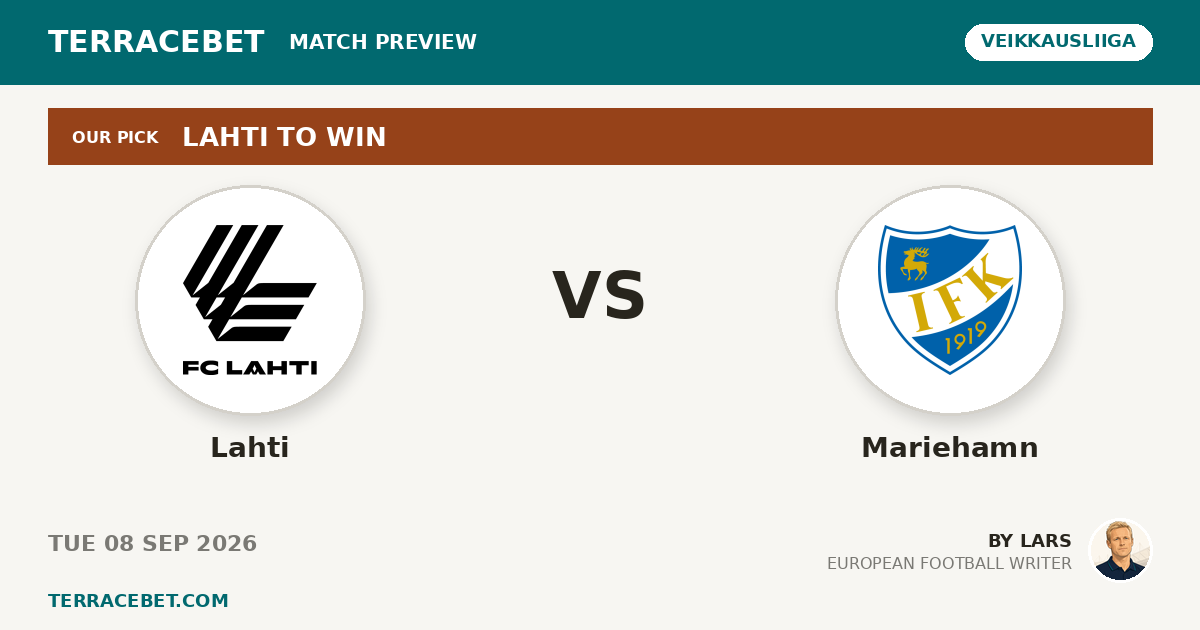 Lahti vs Mariehamn preview by Lars for TerraceBet