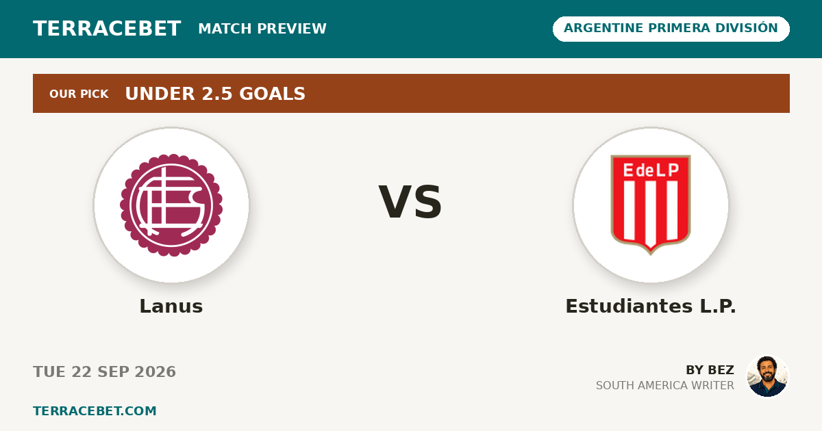 Lanus vs Estudiantes L.P. preview by Bez for TerraceBet