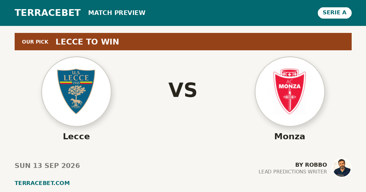 Lecce vs Monza preview by Robbo for TerraceBet