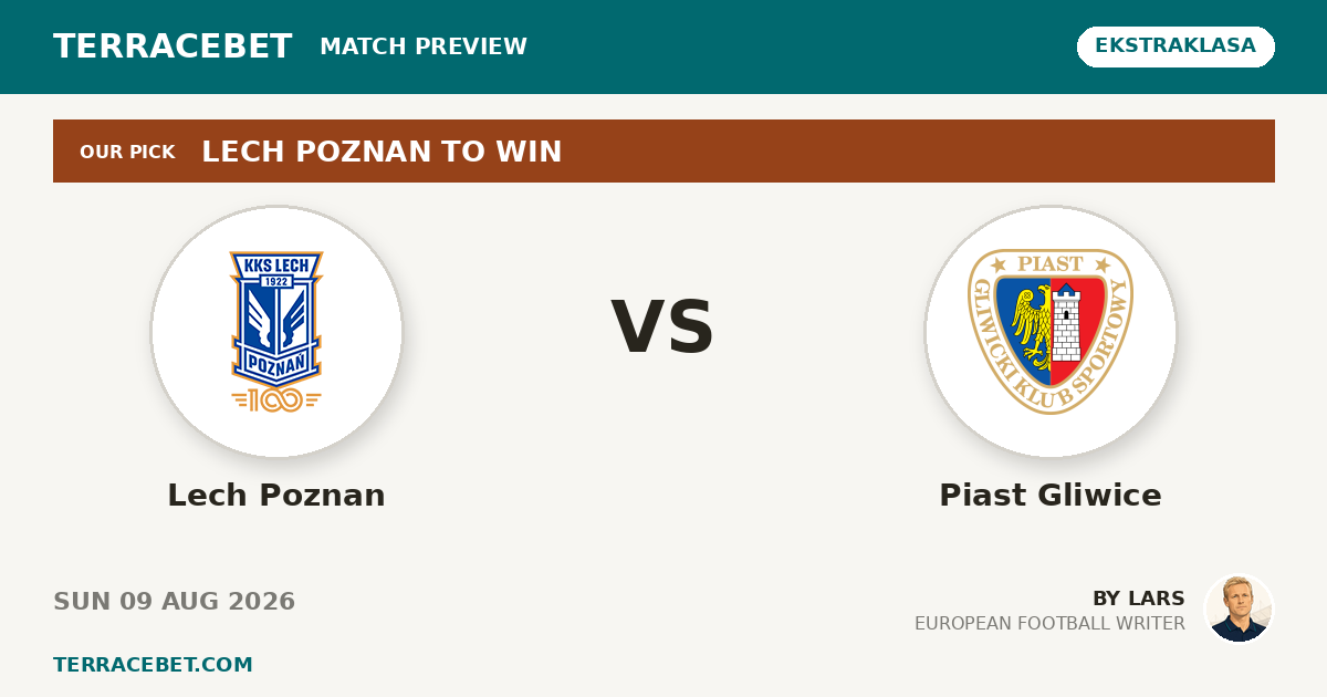 Lech Poznan vs Piast Gliwice preview by Lars for TerraceBet