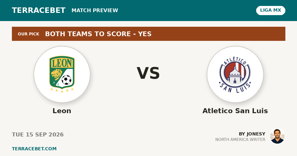 Leon vs Atletico San Luis preview by Jonesy for TerraceBet