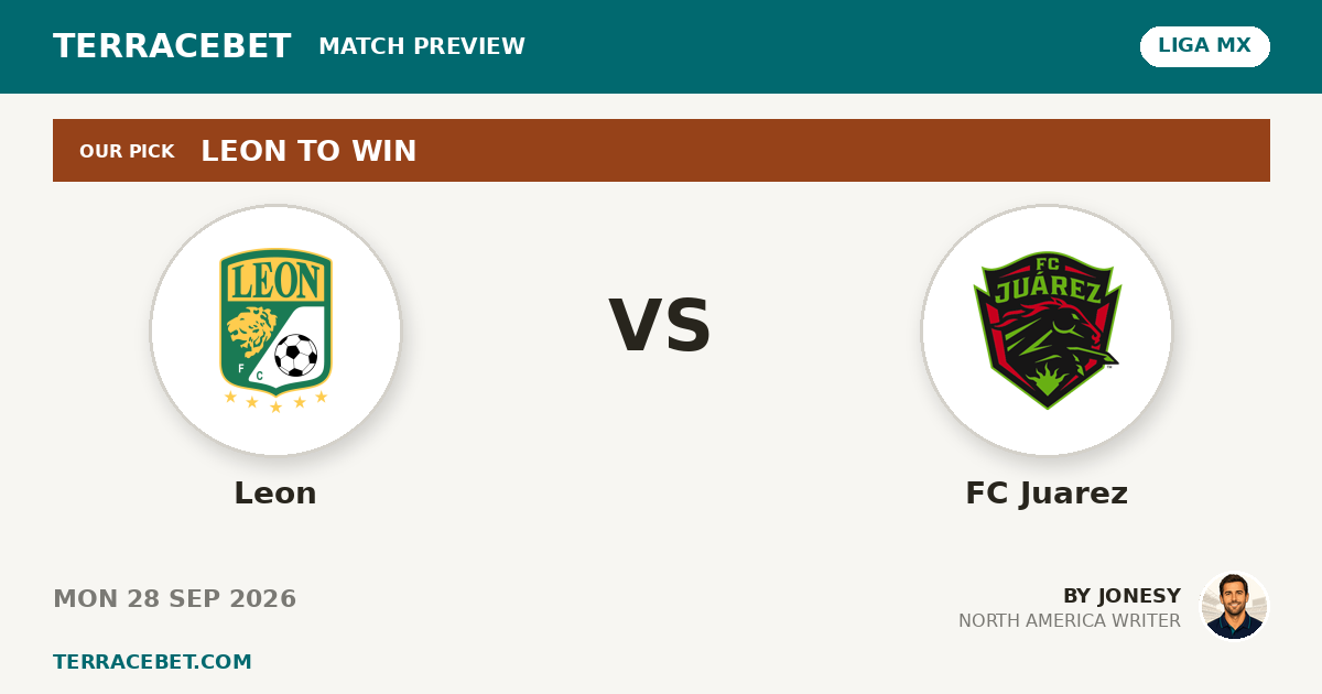Leon vs FC Juarez preview by Jonesy for TerraceBet