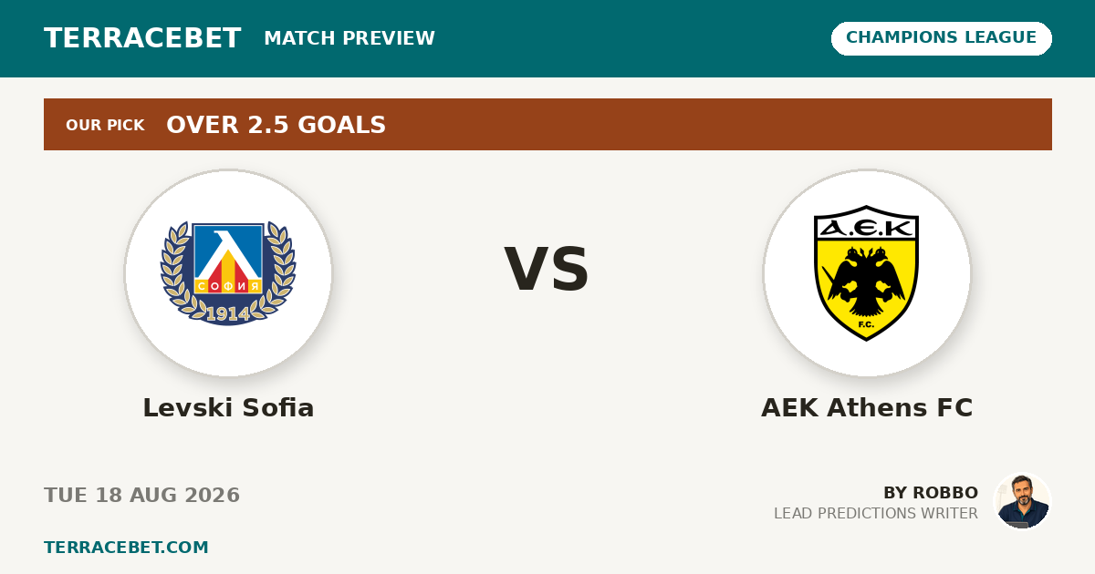 Levski Sofia vs AEK Athens FC preview by Robbo for TerraceBet